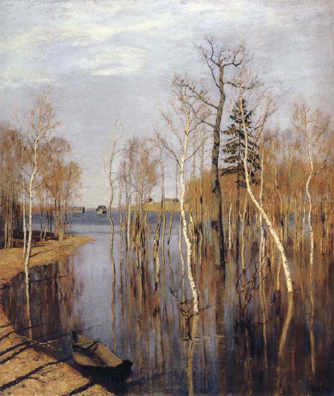 Levitan, Isaak Spring-inundation Norge oil painting art